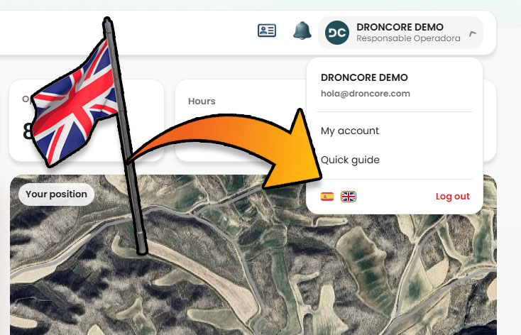 DRONCORE disponible en ingl&eacute;s para expansi&oacute;n internacional