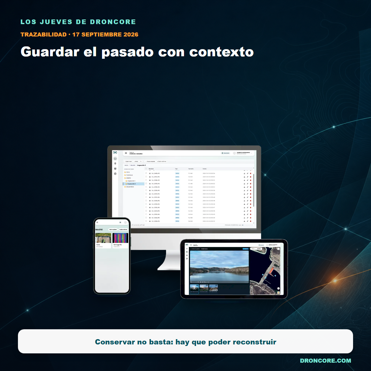 Hist&oacute;rico de operaciones y evidencias UAS con contexto